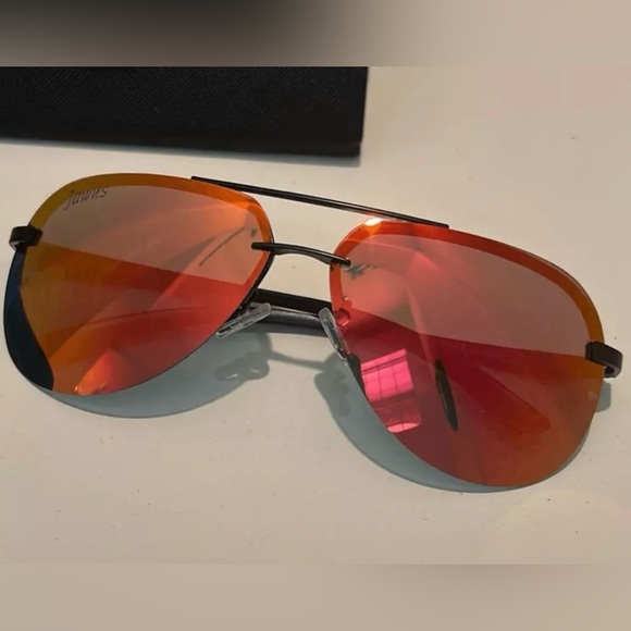 Tinted Jawns Orange/Red Aviator Sunglasses NEW!!!🔥🕶️ - Picture 6 of 8